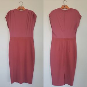 Express Draped Sleeve Mock Neck Dress